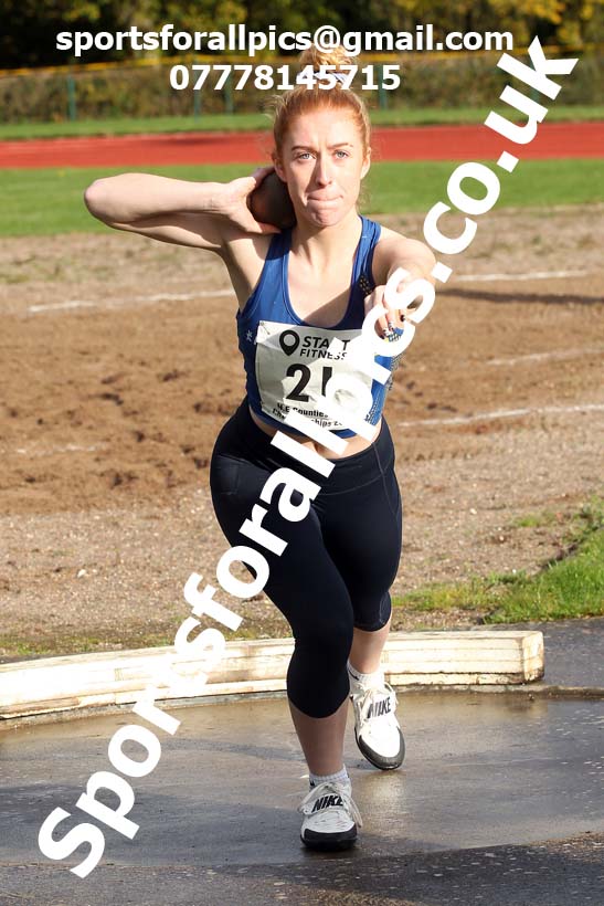 Shot putt, NECAA Open Meeting, Morpeth, Sunday, October 18th. David T. Hewitson/Sports for All Pics